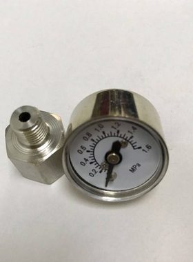 25mm 轴向分体式压力表 加外丝m8x1接头 压力1.6mpa Y-25-II 多图