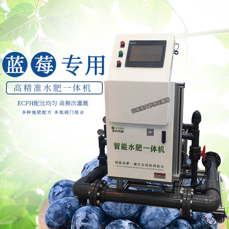 云南蓝莓种植基地精准ECPH配肥自能灌溉好用的水肥一体化施肥机