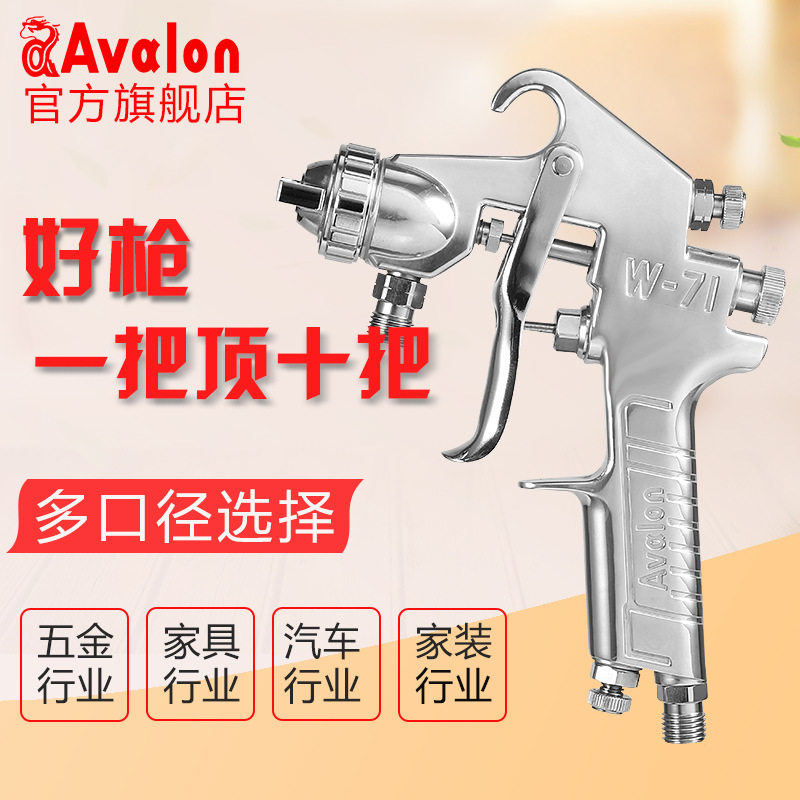 台湾亚洲龙W-71喷漆枪进口气动工具汽车家具上下壶高雾化油漆喷枪