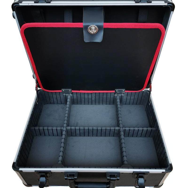 铝箱有箱板收纳隔多功箱能工具箱手提715仪器仪表设备收纳铝箱