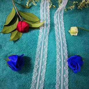 口花边锦325 纶丝蕾丝边 品辅弹料袖 无蕾丝花边4公饰分宽DIY服装