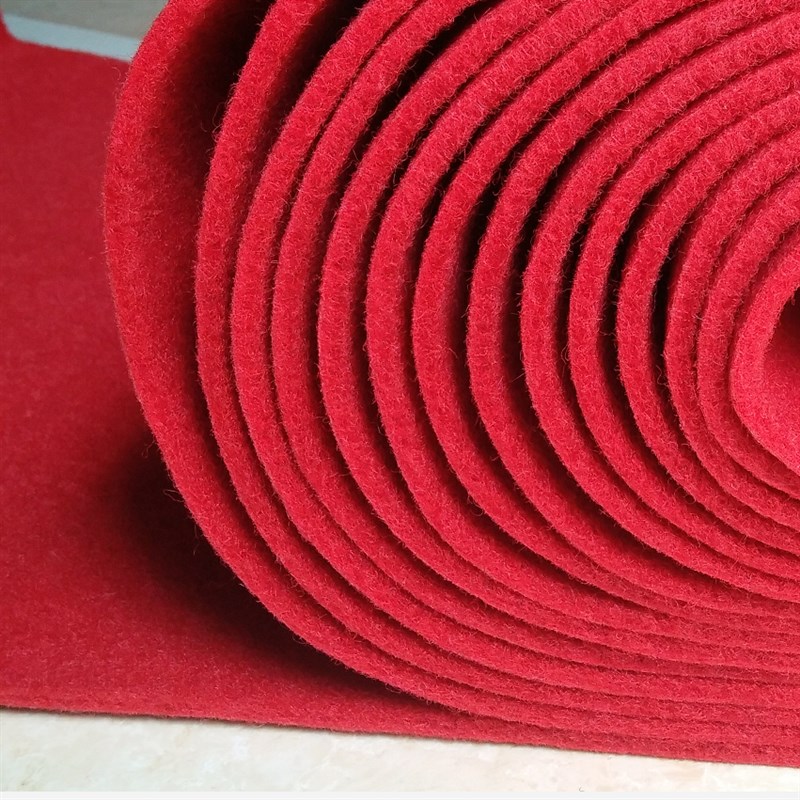 楼梯红地毯加厚舞台开业防滑长期反E复使用店用结婚楼梯庆红毯活