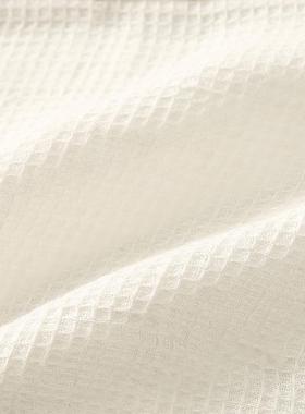 280cm纯亚麻布毯华夫格面料休闲浴巾浴袍家居服纯麻FRR蜂亚巢华夫