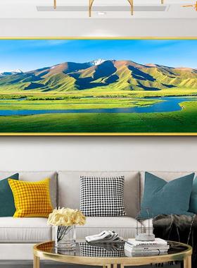 草原风景装画客厅议卧室书餐厅饰创意挂画办公室会室房背景墙EIS
