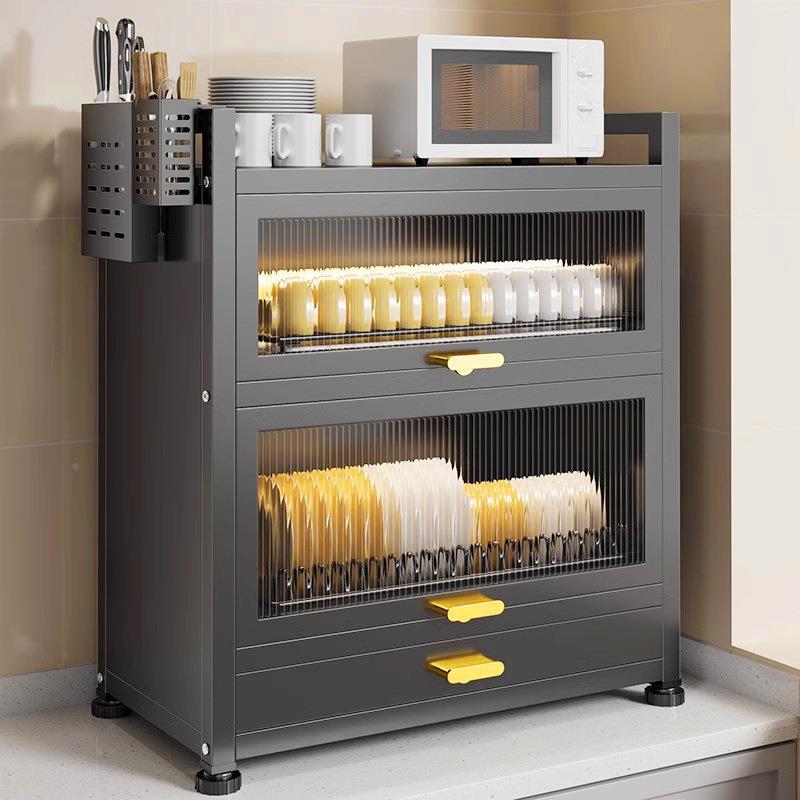 厨房碗碟收纳架门防尘碗架筷台面带多功FQWOGPGP收纳盒家用碗碗盘