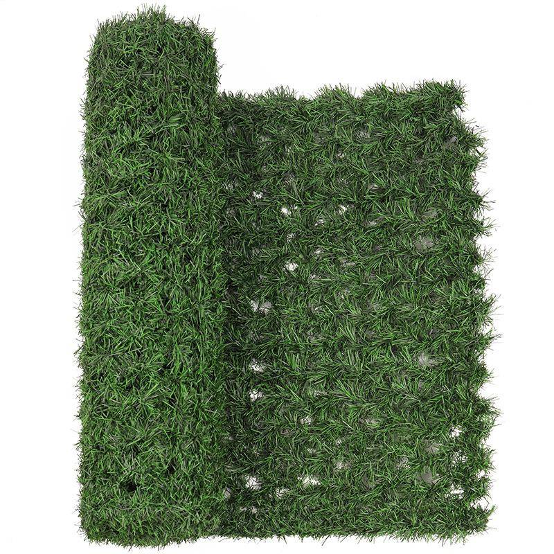 跨仿饰真植物篱笆铁丝网松针篱笆草格篱境笆围墙绿化皮装仿真绿植