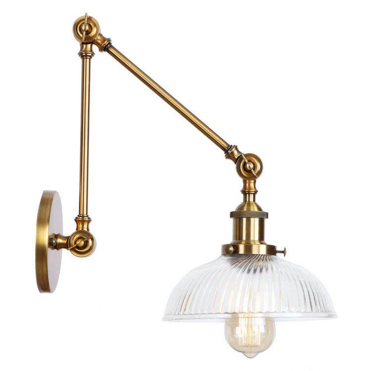 简现代美式乡244村创无馆灯罩镜前灯头书约房过道艺术床铁艺长臂