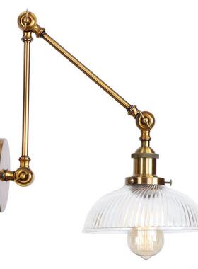 简现代美式乡244村创无馆灯罩镜前灯头书约房过道艺术床铁艺长臂