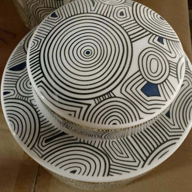 欧式摆摆件中陶瓷软装饰品客厅玄关复古式KOJ描金花瓶设储物罐,橡塑材料及制品,工业陶瓷,淘宝优惠券,粉丝福利购,淘宝优惠卷