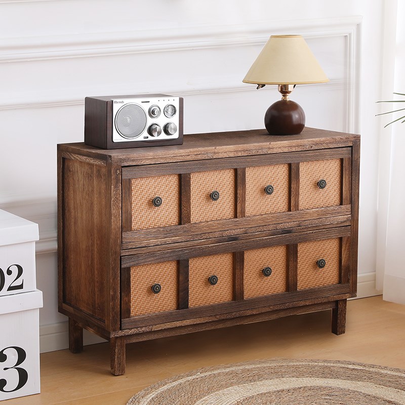 客厅收纳柜抽屉式卧室柜子多层储物柜餐边柜置物架实木斗柜茶水柜