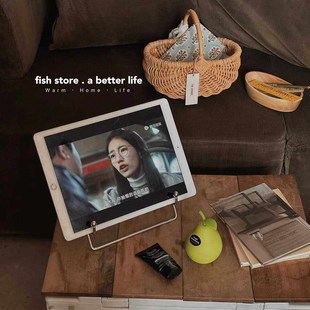 韩国ins风304不锈钢阅读架看书放书架平板电脑支架 store Fish