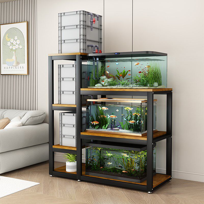 鱼缸底柜专用多层鱼缸放置柜客厅家用落地定制鱼缸架子水族箱底架