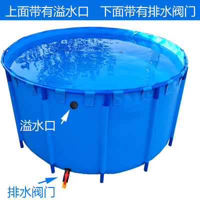 帆布鱼池圆形户外庭院加厚带支架养殖池水箱锦鲤鱼箱鱼缸