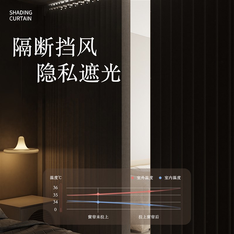 隐形折叠房间隔断帘分间卧室屏风客厅窗帘门帘遮挡帘子落地简约风
