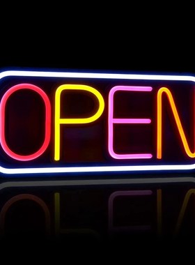 高亮LED NEON SIGN霓虹灯OPEN营业中Closed广告牌发光字营业灯牌