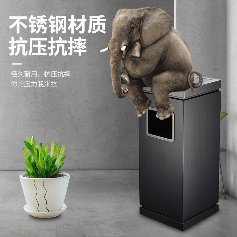 新款大气豪华酒店大堂物业单位电梯门口过道用不锈钢烟灰缸垃圾桶