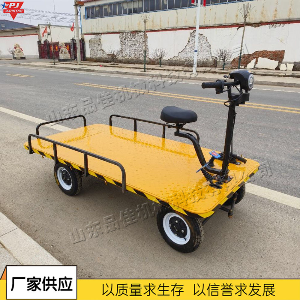 工厂短途运输平板车电动驾驶式搬运车建筑铁路矿山小型拉货车