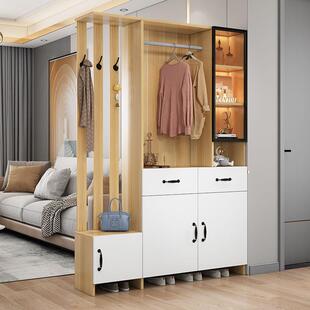 新款实木客厅玄关隔断柜鞋柜家用门口屏风隔断门厅衣柜组合一体