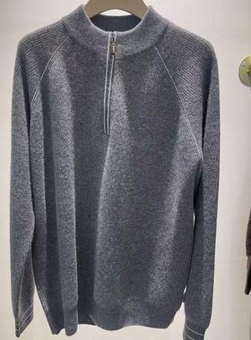 【12-27】25145男士半拉链羊绒衫 343g左右
