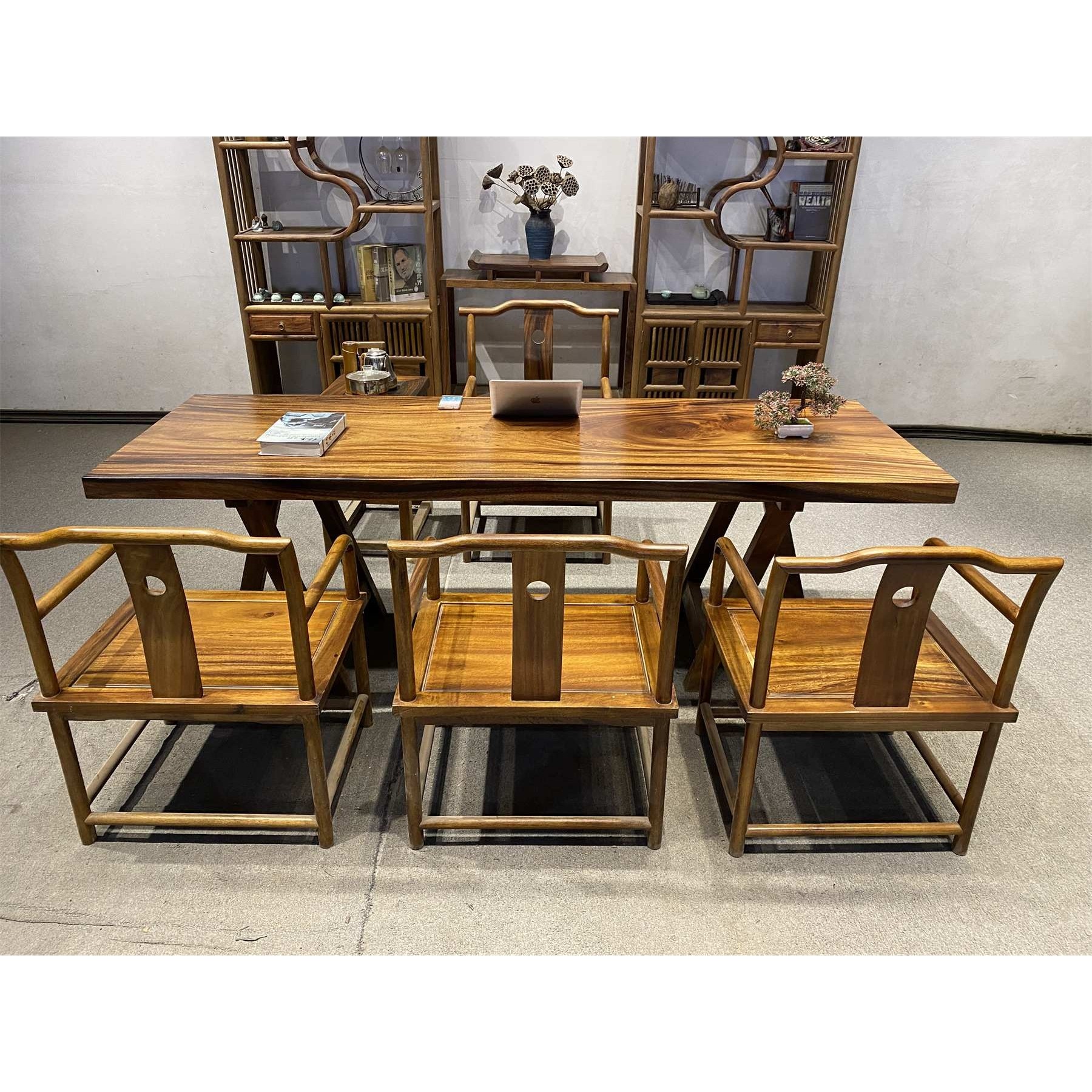 实木大板整块原木茶桌茶台胡桃木办公桌餐桌书桌画案原木