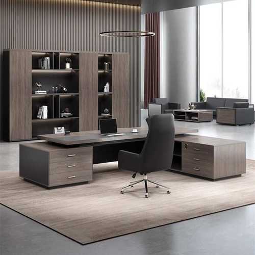 双柜老板办公桌椅组合简约现代办公室单人大气总裁桌经理桌大班台