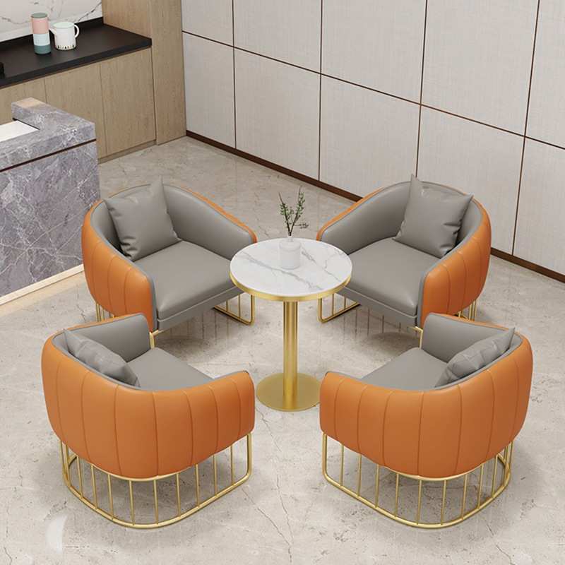 北欧轻奢奶茶店休闲吧咖啡厅酒店办公室会客洽谈卡座沙发茶几桌椅