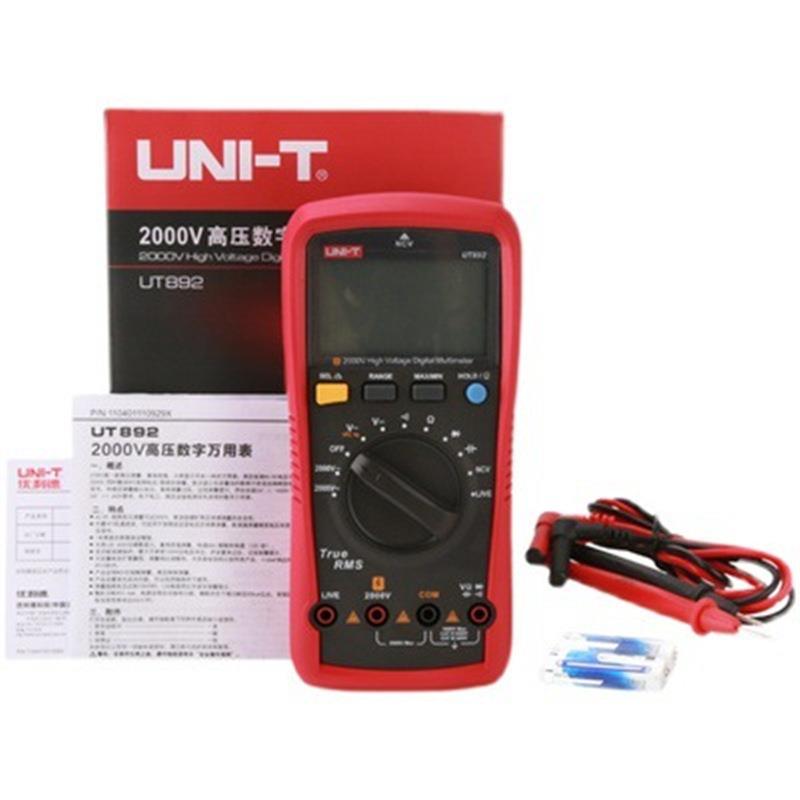 优利德UT892大屏幕万用表 测相间电压2000V交直流电压2KV高压表