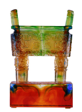 琉璃鼎盛千秋方鼎招财开业工艺礼品定制刻字玄关装饰摆件办公室