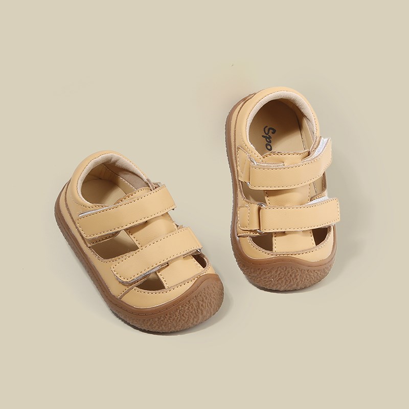 夏款女宝宝凉鞋0-12个月男婴幼儿软底学步鞋1一3岁防滑防踢包头鞋