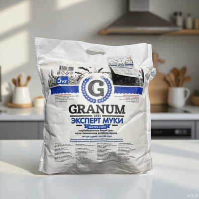 小麦粉面粉5kg中筋大袋装哈萨克斯坦家庭装面条包子饺子2025.12产