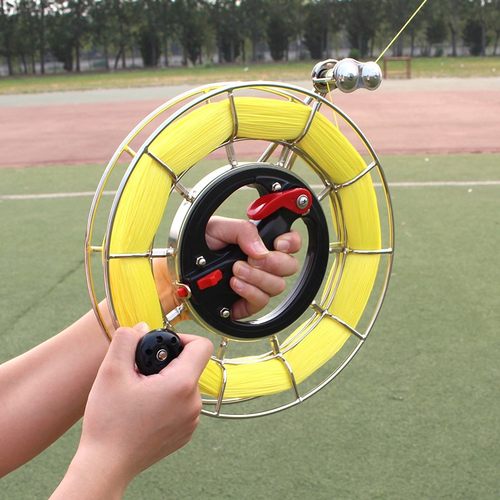 高档不锈钢风筝线轮手握风筝轮带刹车成人静音大型手摇线盘防倒转