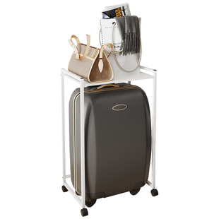 放行李箱包包置物架皮箱旅行箱上方分层收纳架双层落地可移动家用