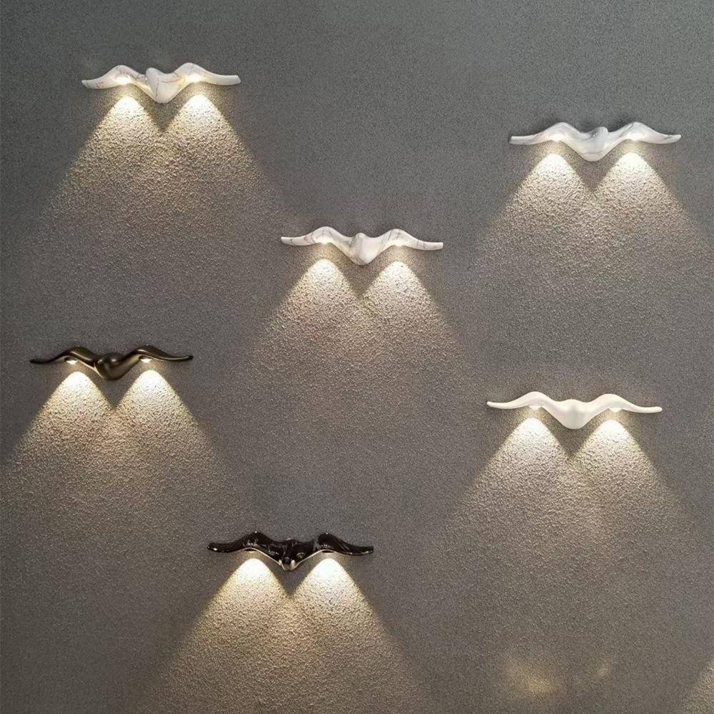 户壁灯简约现代楼梯墙20庭外院过道墙灯阳台防水创意门厅蝴蝶灯洗