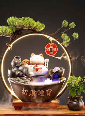 件招猫摆流水生财生意兴隆办公室18066装银饰桌面店铺收台开业礼