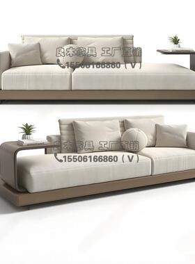 现代样简约贵妃沙发板间售楼处酒店会所商87223务弧沙洽谈区形会