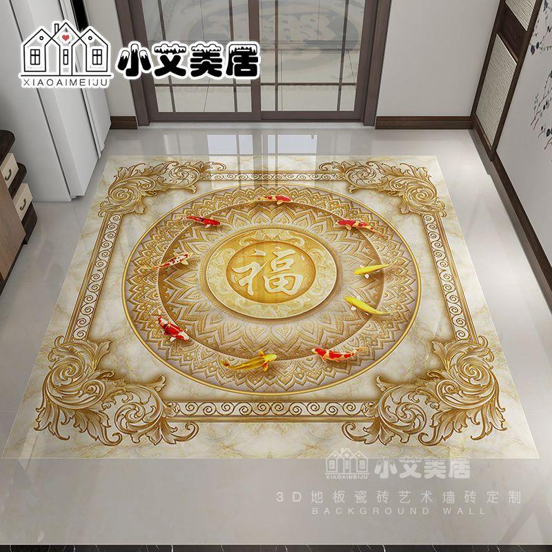 800地砖拼花地面铺贴造型