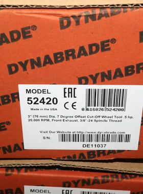 动美国dynabrade丹纳布52雷42524200气动切割机机3寸气动砂轮风切