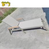 户外躺床游泳池躺椅I 008休花园露天特斯网闲布铝合金沙扶手林滩