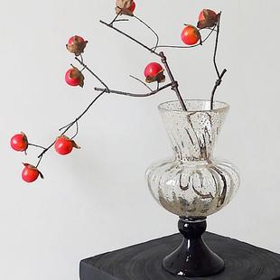 洒金术琉璃脚复高花古中古法式 老货高级艺风灯花瓶器插花27摆件