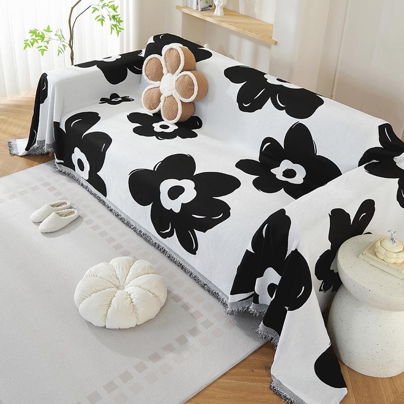 约高级感简雪尼尔沙发610-沙发巾防猫抓四季通用盖沙发布全沙盖沙