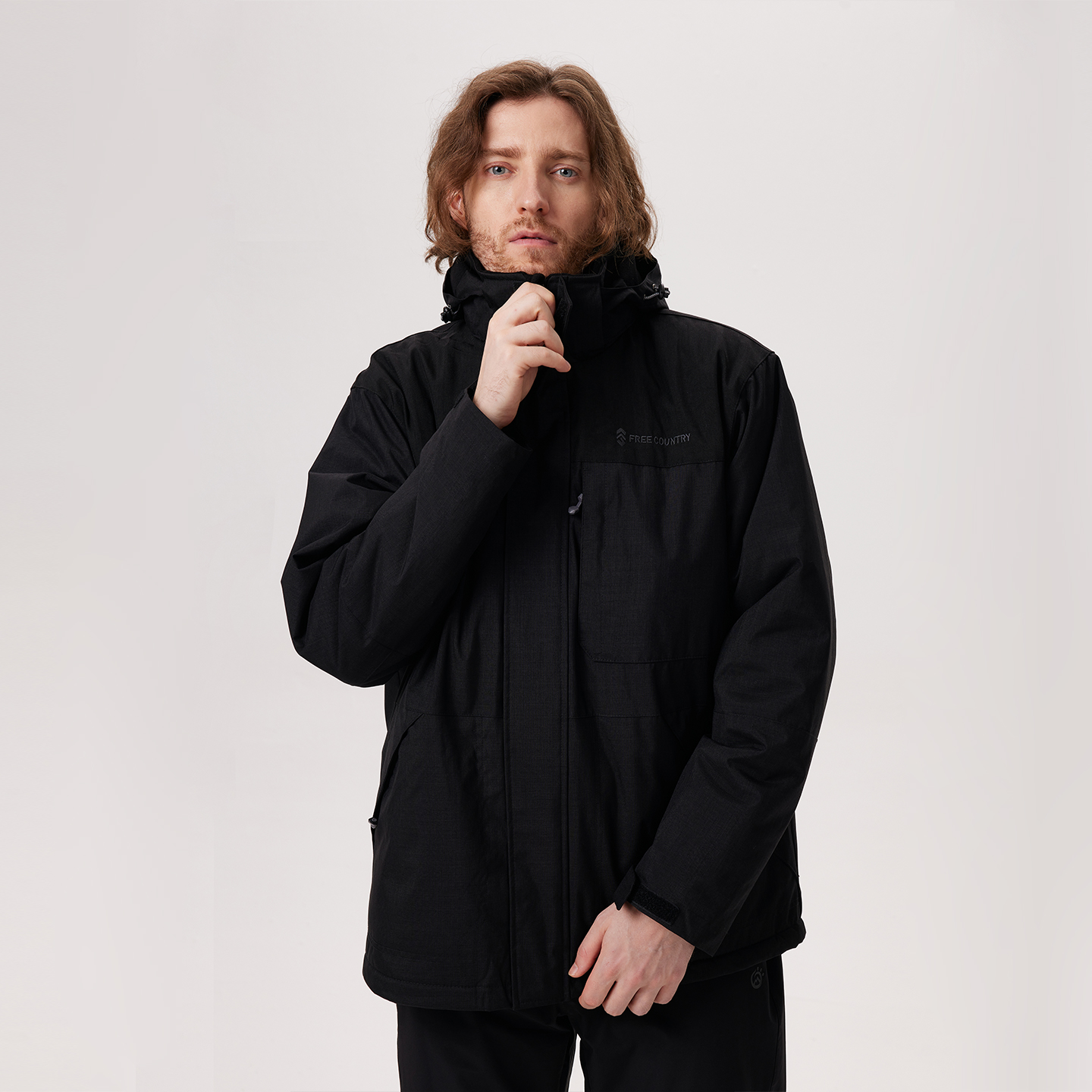 Free Country男士三合一夹棉拼接夹克外套