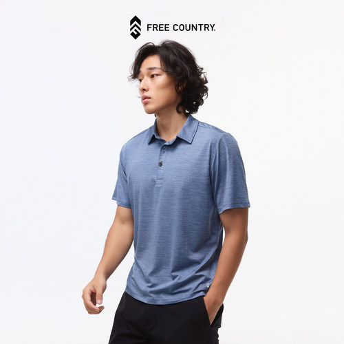 【秋冬新品】Free Country 2026男式针织短袖衫翻领休闲风