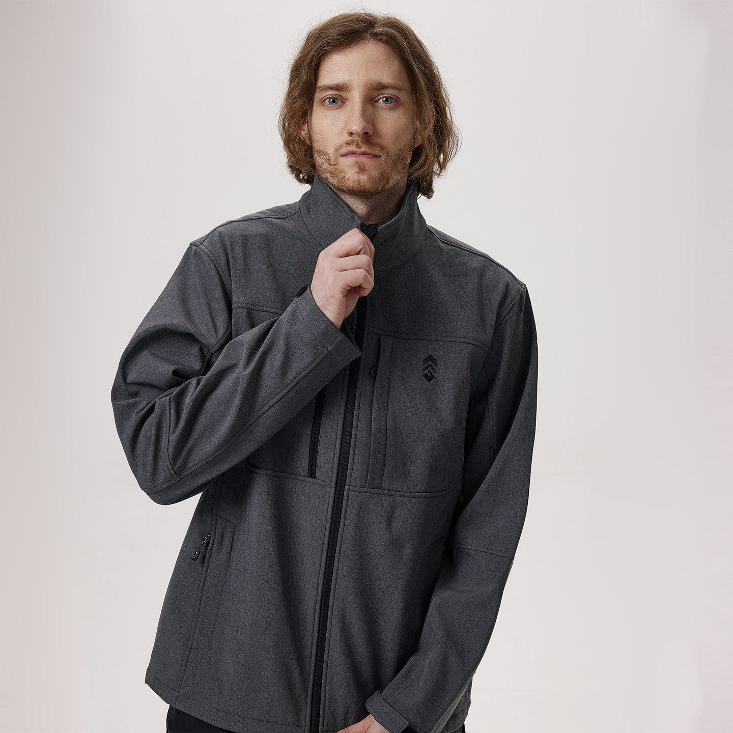 Free Country男士立领四面弹保暖摇粒绒外套