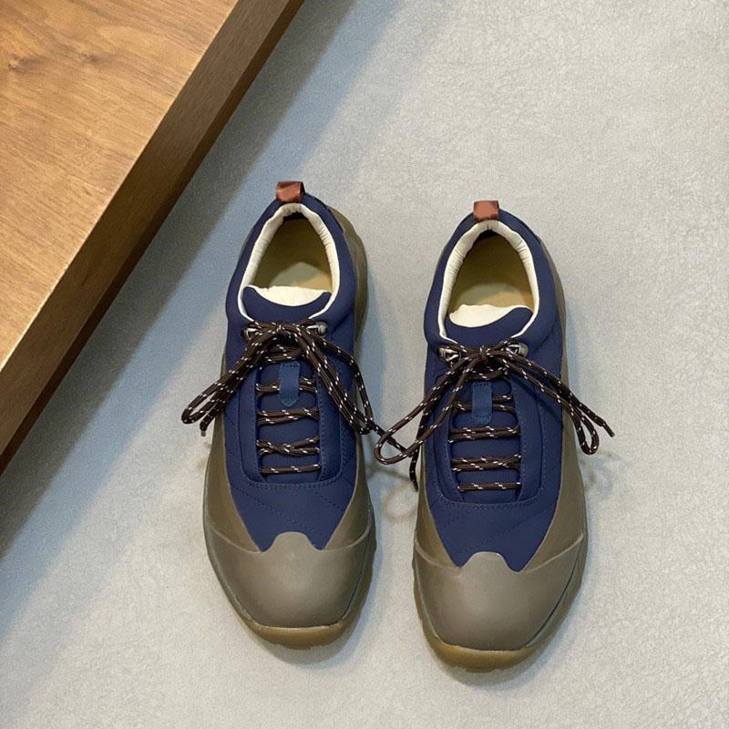 2024新款秋冬拼色潮流户外徒步鞋休闲运动鞋厚底系带登山鞋