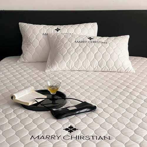 新款高端曼丽系列单品刺绣款绗缝全棉夹棉床笠床垫保护罩床笠套床