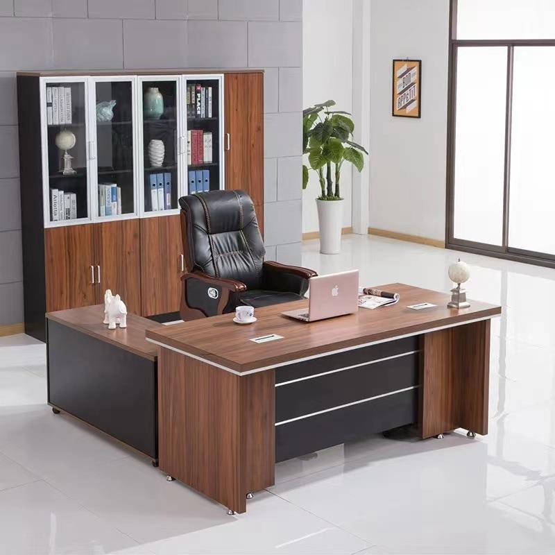 现代简约单人办公桌经理桌总裁商务电脑桌1.6米1.8米主管桌椅组合