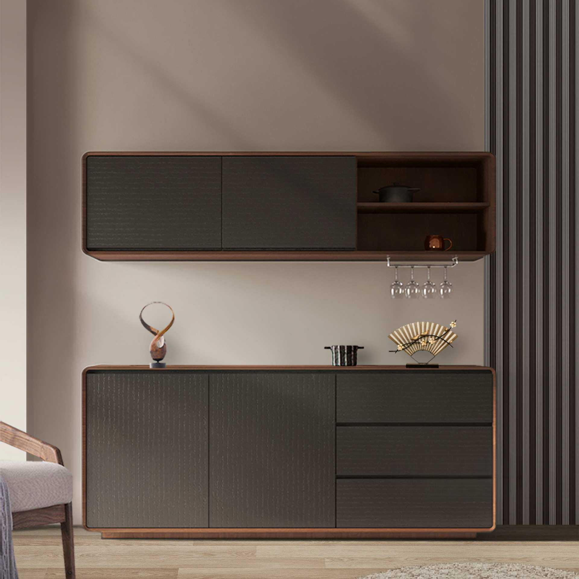 现代简约实木餐边柜储物柜岩板多功能厨房茶水柜斗柜胡桃色置物柜,农机/农具/农膜,其它农用工具,淘宝优惠券,粉丝福利购,淘宝优惠卷