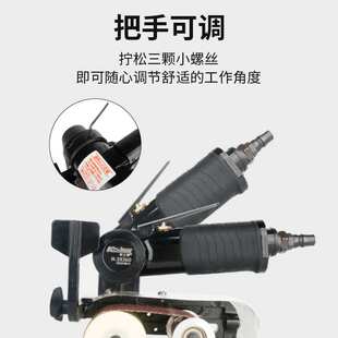 气动砂带机手持不锈钢拉丝机环带打磨机砂纸抛光磨光机气动打磨机
