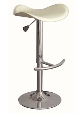 飞鱼白色贴皮酒吧椅吧台椅前台椅接待椅柜台椅盟司图欧安吉