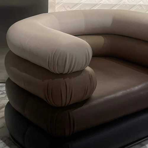 意式轻奢拼色渐变沙发设计师款客厅单人位懒人沙发新款休闲扶手椅